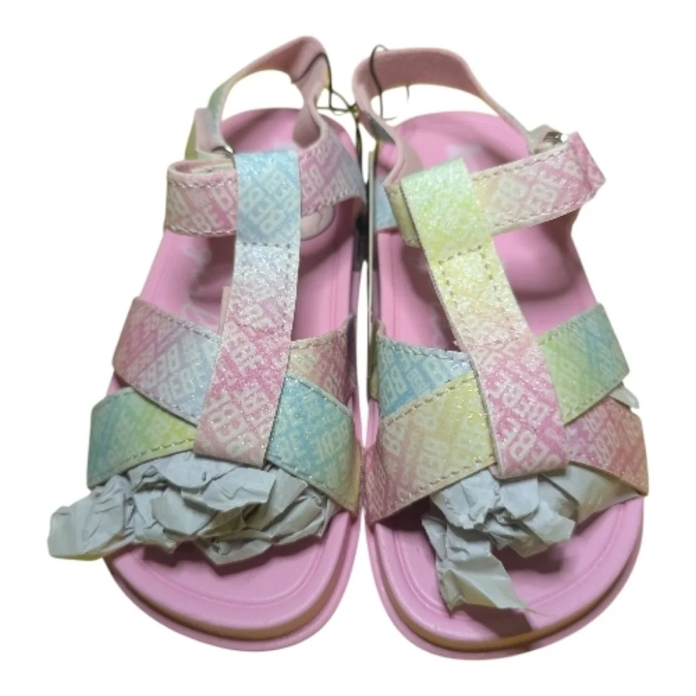 Bebe Little Girl Sandals Sz 11/12 Straps Pink